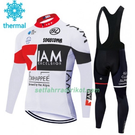 Radbekleidung Radtrikot Langarm + Lang Trägerhose 2020 IAM Cycling Winter Thermal Fleece N001